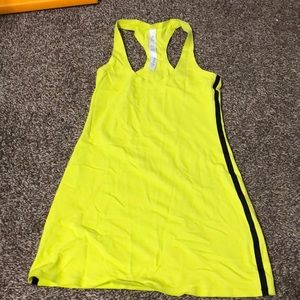 🖤lululemon tank top neon yellow/black stripe sz4